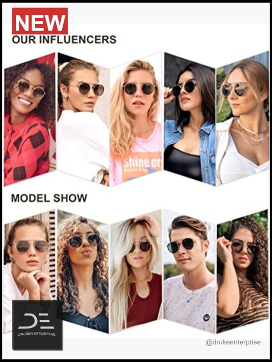 Retro Round Double Bridge Polarized Sunglasses